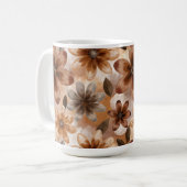Tie Dye Autumn Floral コーヒーマグカップ (正面左)