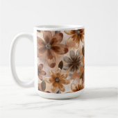 Tie Dye Autumn Floral コーヒーマグカップ (左)