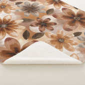 Tie Dye Autumn Floral シェルパブランケット (3/4)