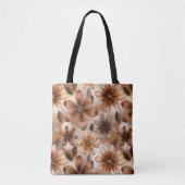 Tie Dye Autumn Floral トートバッグ (正面)