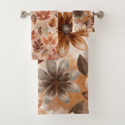 Tie Dye Autumn Floral バスタオルセット (インサイチュ)