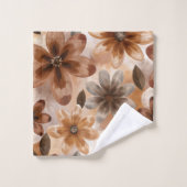 Tie Dye Autumn Floral バスタオルセット (ウォッシュタオル)