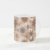 Tie Dye Autumn Floral フロストグラスマグカップ (正面右)