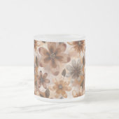 Tie Dye Autumn Floral フロストグラスマグカップ (中央)