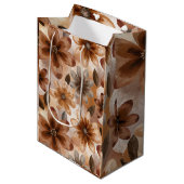 Tie Dye Autumn Floral ミディアムペーパーバッグ (正面アングル)