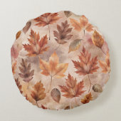 Tie Dye Autumn Floral ラウンドクッション (裏面)