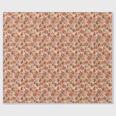 Tie Dye Autumn Floral ラッピングペーパー (フラット)