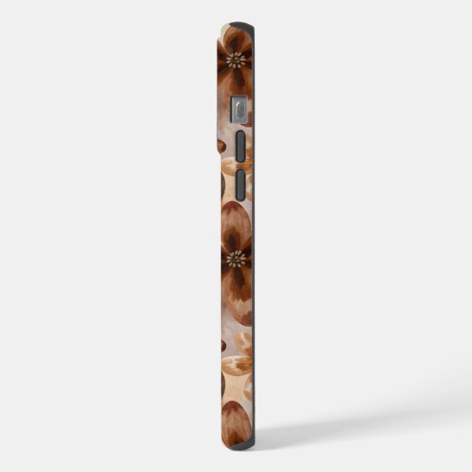 Tie Dye Autumn Floral iPhoneケース (左側面)