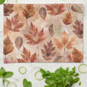Tie Dye Autumn Leaves キッチンタオル (折り畳み)