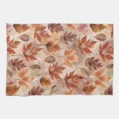 Tie Dye Autumn Leaves キッチンタオル (横)