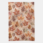 Tie Dye Autumn Leaves キッチンタオル (縦)