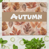 Tie Dye Autumn Leaves キッチンタオル (折り畳み)