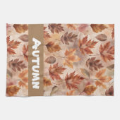 Tie Dye Autumn Leaves キッチンタオル (横)