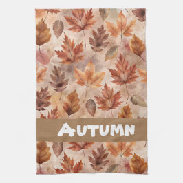 Tie Dye Autumn Leaves キッチンタオル