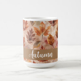 Tie Dye Autumn Leaves コーヒーマグカップ