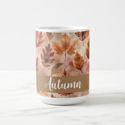 Tie Dye Autumn Leaves コーヒーマグカップ (中央)