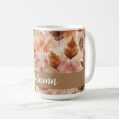 Tie Dye Autumn Leaves コーヒーマグカップ (正面右)