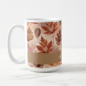 Tie Dye Autumn Leaves コーヒーマグカップ (左)
