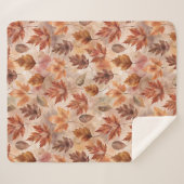 Tie Dye Autumn Leaves シェルパブランケット (正面(横))