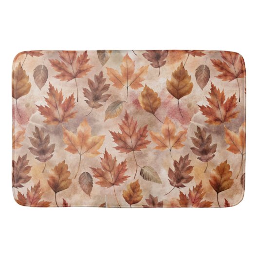 Tie Dye Autumn Leaves バスマット (正面)