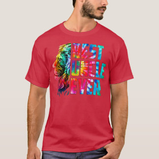 Tie Dye Best Uncle Ever Lion Funny Uncle Fathers D Tシャツ