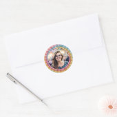 Tie Dye Birthday Photo Envelope Seal Sticker  ラウンドシール (封筒)