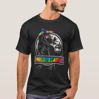 Tie Dye Bonusmomsaurus Bonus Mom Dinosaur Rex Moth Tシャツ