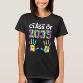 Tie Dye Class Of 2035 Kindergarten Handprint Grow  Tシャツ (正面)