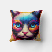 Tie Dye Colors Cat Pillow クッション (裏面)