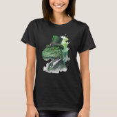 Tie Dye Dinosaur Tuxedo Leprechaun Hat St Patrick' Tシャツ (正面)