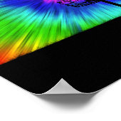 Tie Dye Disc Golf Basket ポスター (角)