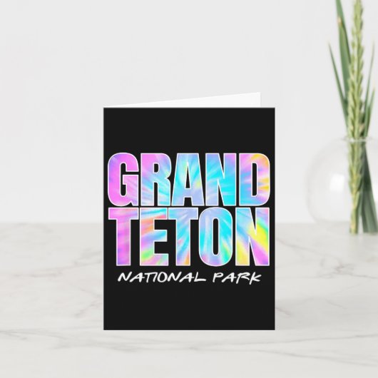Tie Dye Grand Teton National Park Wyoming Kids Wom カード (正面)