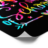 Tie Dye Happy First Day Of Back To School Teacher  ポスター (角)