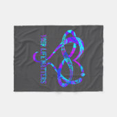 Tie Dye Heart Your Life S Suicide Prevention Aware フリースブランケット (正面(横))