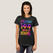 Tie Dye I Kicked 100 Days Of School Soccer Sports  Tシャツ (正面フル)