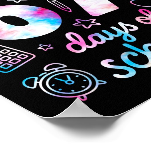 Tie Dye I Survived 67 Days Of School Funny Six Sev ポスター (角)