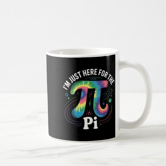 Tie dye i'm just here for the day math lovers  コーヒーマグカップ (右)