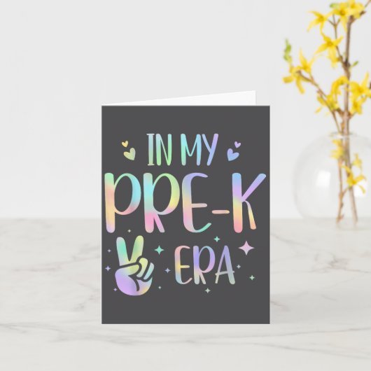 Tie Dye In My Pre-k Era  カード (黄色い花)