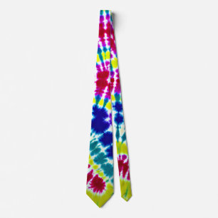 Tie Dye Inked Psychedelic Spiral Surface Art ネクタイ