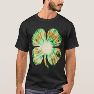 Tie Dye Irish Shamrock Lucky Four Leaf Clover Tシャツ