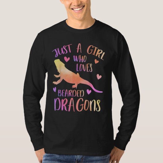 Tie Dye Just A Girl Who Loves Bearded Dragon Funny Tシャツ (正面)