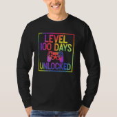 Tie Dye Level 100 Days Of School Unlocked 100 Days Tシャツ (正面)