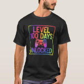 Tie Dye Level 100 Days Of School Unlocked 100 Days Tシャツ (正面)
