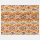 Tie Dye Organic Art フリースブランケット (正面(横))