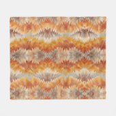 Tie Dye Organic Art フリースブランケット (正面(横))