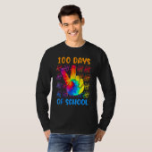 Tie dye peace hand sign 100 days of school 100th d tシャツ (正面フル)