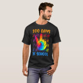 Tie Dye Peace Hand Sign 100 Days Of School Gift 10 Tシャツ (正面フル)