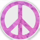 Tie Dye Peace Sign シール (正面)