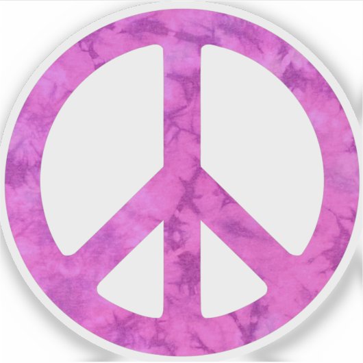 Tie Dye Peace Sign シール (正面)