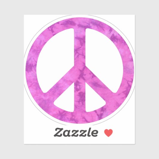 Tie Dye Peace Sign シール (シート)